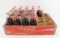 2012 Coca-Cola Bottles in Wooden Tray