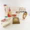 Linens, Buttons, Chalkware Figure & More