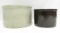 2 Stoneware Low Butter Crocks