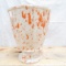 Red Wing Orange & White Splatter Planter- signed