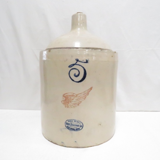 5 Gallon Red Wing Union Stoneware Jug
