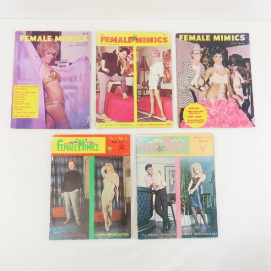 Premier Issue of  Female Mimics & No 3, 7, 9 & 12