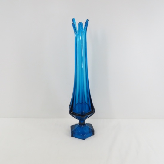 Blue Viking MCM Swung Vase 19.5"