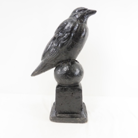 20" Concrete Raven Garden Statue