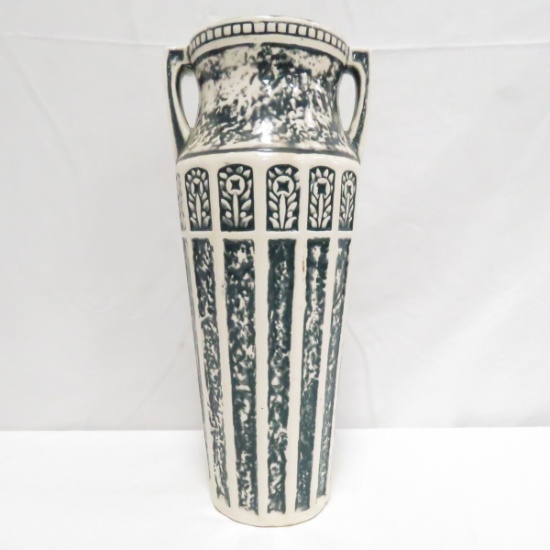 12" Red Wing White & Green 158 Grecian Vase