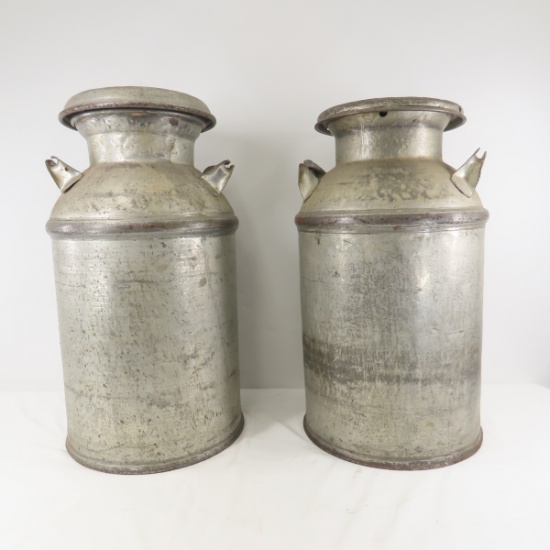 2 Antique Milk Cans