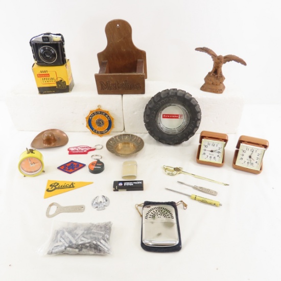 Firestone Ashtray, Baby Brownie Camera & More