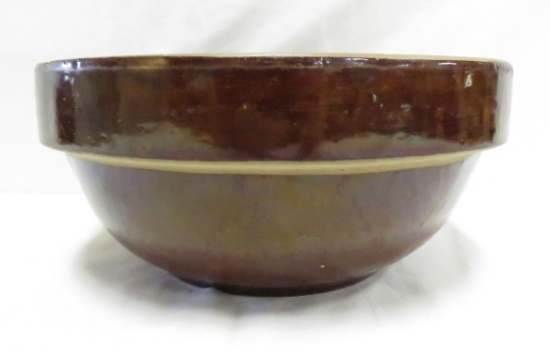 10.5" Brown Glaze Red Wing Stoneware Milk Pan