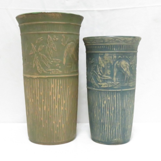 10" & 12" Red Wing Brushware #144 Crane Vases