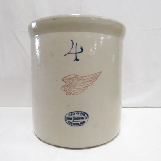 4 Gallon Red Wing Union Stoneware Crock