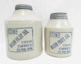 2 Red Wing Union Stoneware Mason Fruit Jars