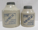 2 Red Wing Union Stoneware Mason Fruit Jars