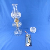 Oil Lamp, Statue of Liberty Thermometer & Dish