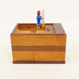 1940's Wood Pop-up Cigarette Dispenser - works