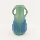 Van Briggle 860 Ming Blue Leaf Vase- Ann Gregory