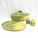 Shawnee Pottery Corn Casserole, Platter, S&P