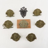 Devil Head Match Striker & 7 Brass Drawer Pulls