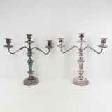 2 Silver plated Goldfelder Silver Co Candelabras