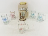 Avon Shipbuilder & 5 MN 25K Race Glass Mugs