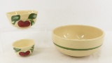 3 Watt Ware Apple Bowls