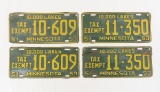 2 sets - 1950's Minnesota License Plates