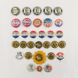 30 Political Pinbacks, MacArthur, Nelson & More
