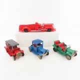 3 Old Fashioned Tin Windup Cars