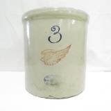 3 Gallon Red Wing Union Stoneware Crock