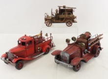1 Musical & 2 Decorative Fire Trucks Made In China