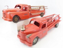 2 1950s Structo Fire Ladder Trucks