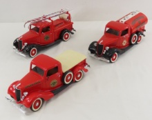 3 Solido 1/19 Diecast Fire Trucks