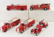 5 ERTL Fire Truck Banks- 1 National Farm Toy Show