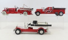 3 ERTL Fire Truck Diecast Coin Banks