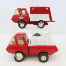 2 1970s Mini Tonka Water Pumper Fire Trucks