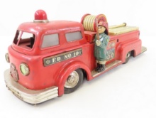 1950s Linemar Japan Tin Litho FD No. 10 Fire Truck