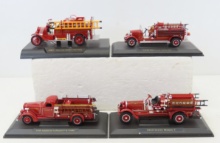 4 Road Signature 1/43 Diecast Fire Trucks