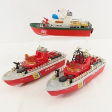 3 New Bright Plastic 10" Fire Boats