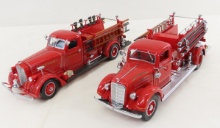 2 Signature 1:24 Scale Diecast Fire Trucks