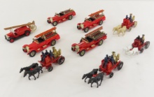 Lesney & Other Diecast Fire Trucks & Horse Drawn