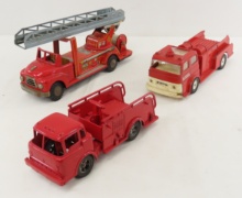 ERTL, Hubley 1490, & Tin Japan Fire Trucks