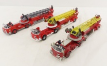 3 Corgi American LaFrance Aerial Rescue Trucks