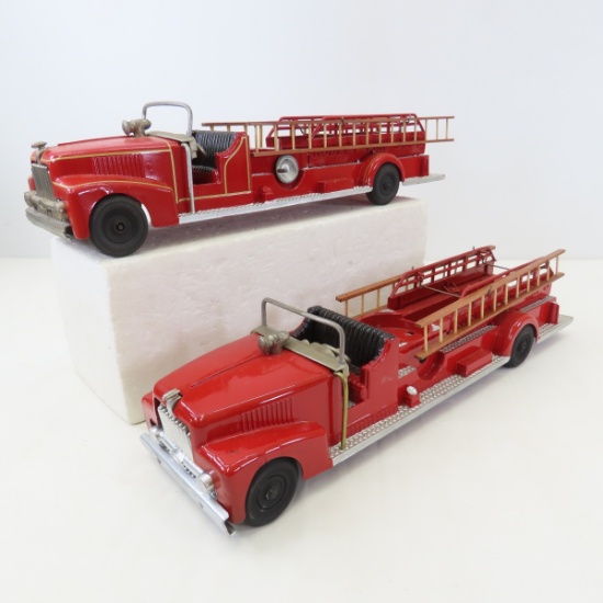 2 Hubley 520 Fire Trucks - Incomplete