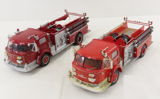 2 Hand Built Balsa Wood Elmira FD Truck Models