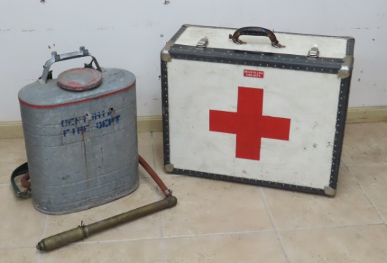 First Aid Case & Indian Smith Backpack Pump