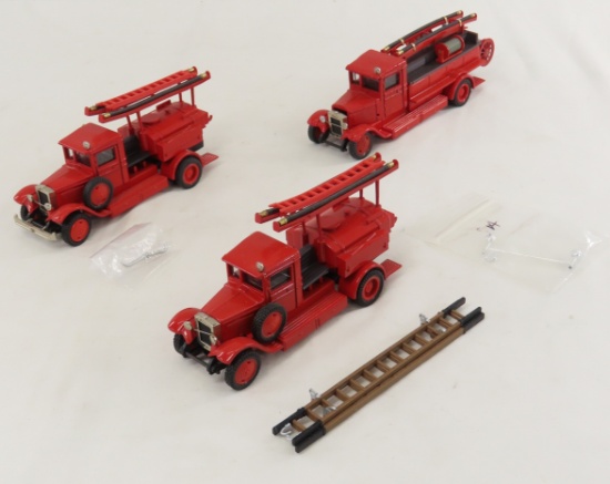 3 OMO Russian Diecast Fire Trucks 1:43 Scale