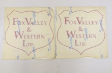 2 Fox Valley & Western Vehicle Decals