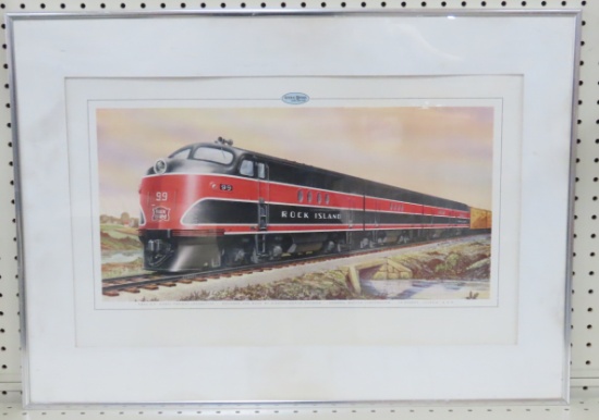 Rock Island 99, GM Diesel Locomotive Print Framed