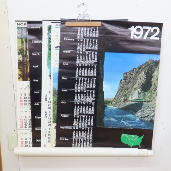 1970, 1971,1972 (2),1973 NP Wall Calendars