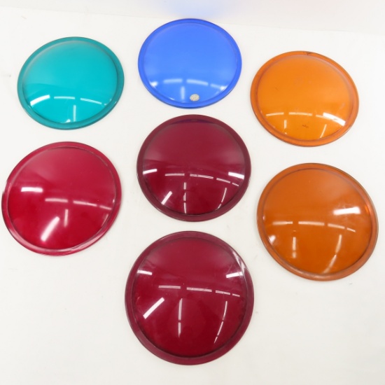 7 Assorted Color Semaphore 8 3/8" Lenses