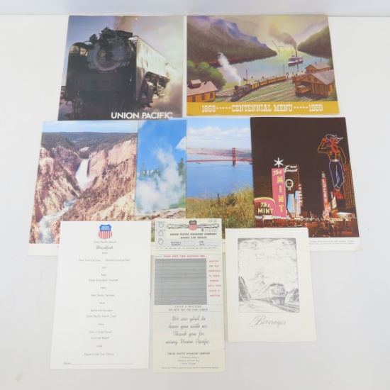 Assorted Union Pacific Menus